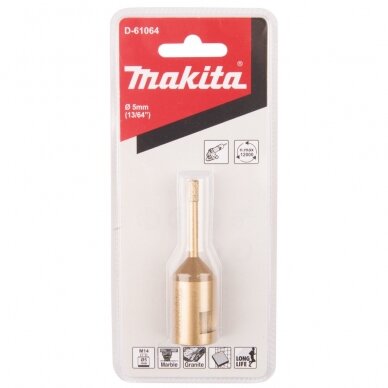 Makita M14 5 mm deimantinė gręžimo karūna D-61064 1