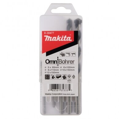 Makita OMNI BOHRER grąžtų komplektas 5-12 mm (5 vnt.) D-30477