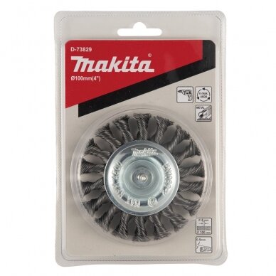 Makita pintos vielos šepetys disko formos 100 mm D-73829 2