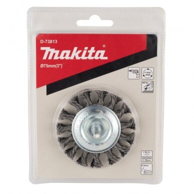 Makita pintos vielos šepetys disko formos 75 mm D-73813 1