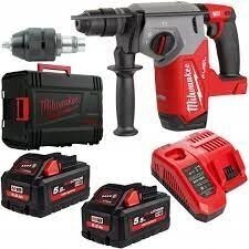 Perforatorius Milwaukee M18 FHX-552X; 18 V; 2,5 J; SDS-plus; 2x5,5 Ah akum.