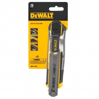 Peilis keičiamais ašmenimis DeWalt DWHT0-10249; 18 mm