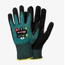 Pirštinės, atsparios įpjovimams, CUT THIN,  C, žalia/juoda 10, Gloves Pro®