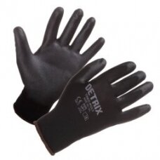 Pirštinės nailoninės dengtu delnu (Black, 10 dydis)