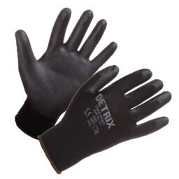 Pirštinės nailoninės dengtu delnu (Black, 11 dydis)