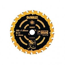 Pjovimo diskas medienai DeWalt; 165x1,65x20,0 mm; Z24; 18°