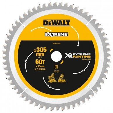 Pjovimo diskas medienai DeWalt DT99575-QZ; 305x30 mm; 7°