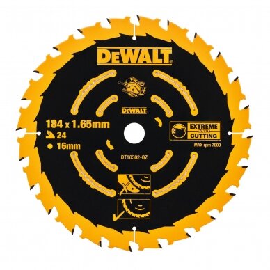 Pjovimo diskas medienai DeWALT ELITE; Ø184 mm; DT10302-QZ