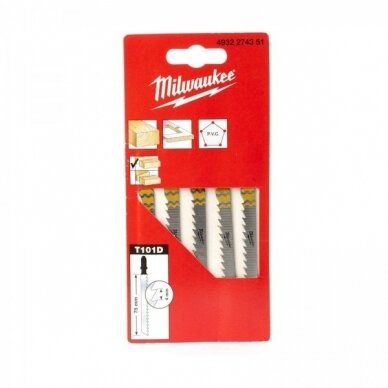 Pjūkleliai siaurapjūkliui Milwaukee 4932274351; 75x4 mm; 5 vnt. 1