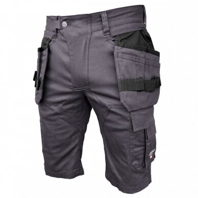 Shorts with holsterpockets, Stretch, dark grey C50, Pesso
