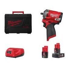 Smūginis veržliasukis Milwaukee M12 FIW38-422X; 12 V; 1x2,0; 1x4,0 Ah akum.