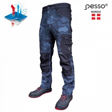 Softshell kelnės Mercury, mėlyna camo C54, Pesso