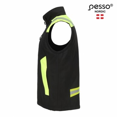 Softshell vest Vesta, black/yellow 2XL, Pesso 2