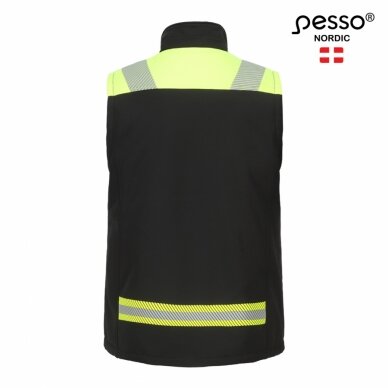 Softshell vest Vesta, black/yellow 2XL, Pesso 3