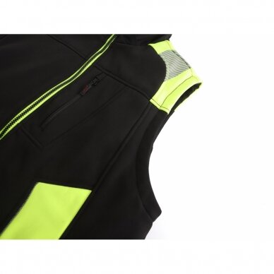 Softshell vest Vesta, black/yellow 2XL, Pesso 4