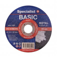 SPECIALIST+ metalo pj. diskas BASIC, 125x1x22 mm, 250-41210