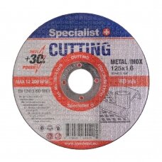 SPECIALIST+ metalo pj.diskas CUTTING, 125x1.6x22 mm, 250-01216