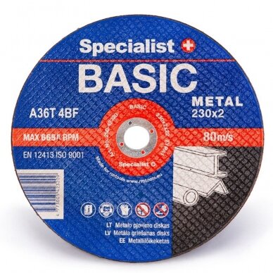 SPECIALIST+ metalo pj. diskas BASIC, 230x2x22 mm, 250-42320