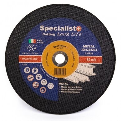 SPECIALIST+ metalo pj.diskas, 300x2,8x25,4 mm, 250-03028