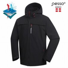 Striukė Softshell su gobtuvu Atlanta, juoda 2XL, Pesso