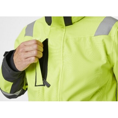 Striukė Alna 2.0 SHELL Hi-Vis CL3, geltona/juoda L, Helly Hansen WorkWear 4