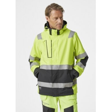 Striukė Alna 2.0 SHELL Hi-Vis CL3, geltona/juoda L, Helly Hansen WorkWear 5