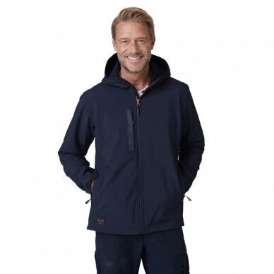 Striukė Kensington Softshell, su gobtuvu, mėlyna, Helly Hansen WorkWear 2