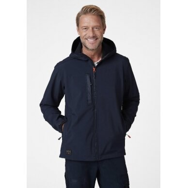 Striukė Kensington Softshell, su gobtuvu, mėlyna L, Helly Hansen WorkWear 1