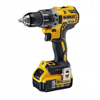 Suktuvas-gręžtuvas DeWalt DCD791P2; 18 V; 2x5,0 Ah akum. 1